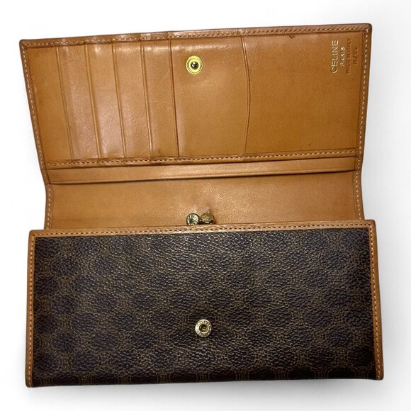 CELINE Canvas Brown Macadam Long Wallet - Picture 5 of 16
